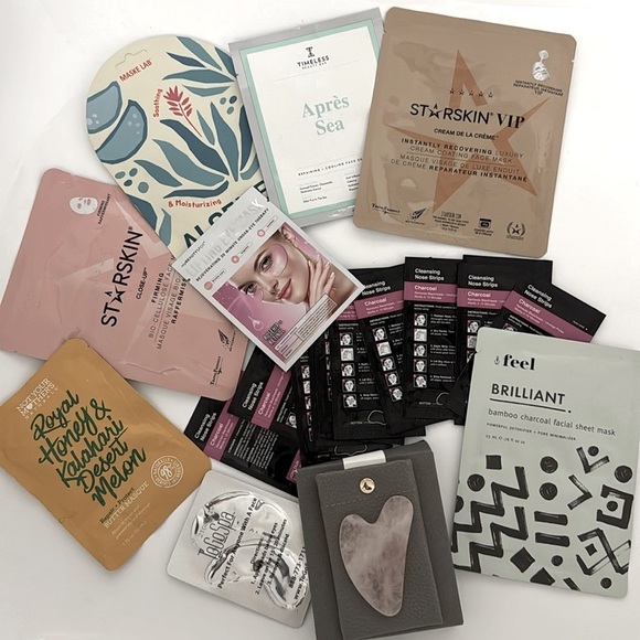 Facial mask bundle + rose quartz Gus sha sculpting stone - Picture 1 of 12